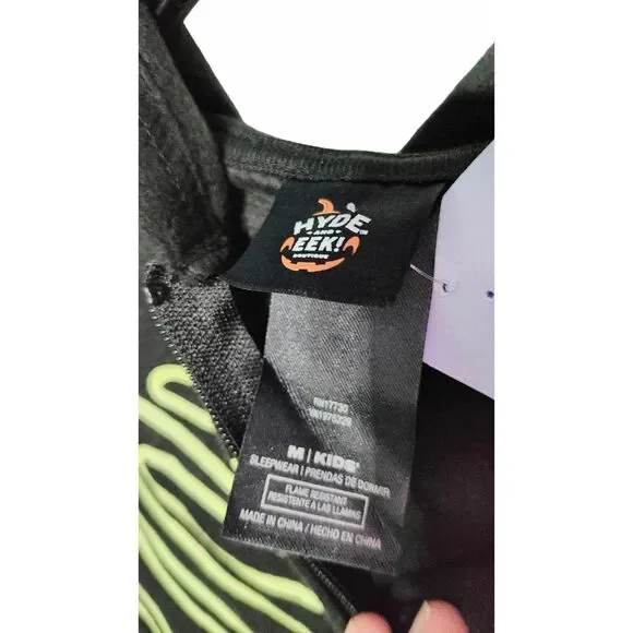 Halloween Costume Pajama One Piece Kids Size M Glow in the Dark NWT - Picture 5 of 5